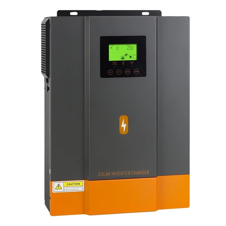 Invertor hibrid solar, 3KW, 80A, 3000W putere maxima panou PV, cu modul WIFI