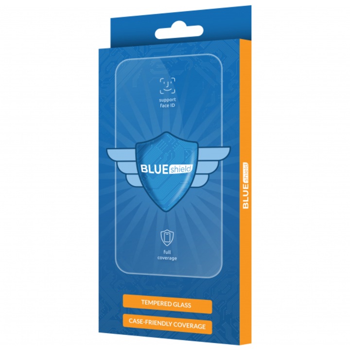 Folie de protecție Ecran Blue Shield, Stef's Cat, sticlă securizată, neagră, potrivită pentru Samsung Galaxy A05s A057