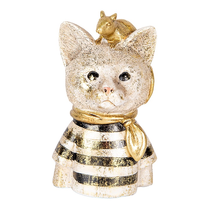 Többszínű polyresin Kitty figura 11x9x18 cm