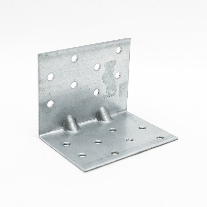 Suport De Montare Cu Relief, BKshop, Kmp7, 80X80X40X1.5mm, Utilizate Pentru Metal, Material Otel Galvanizat, Ideal Pentru Uz Casnic, Profesionisti, Argint/Argint Chromatic