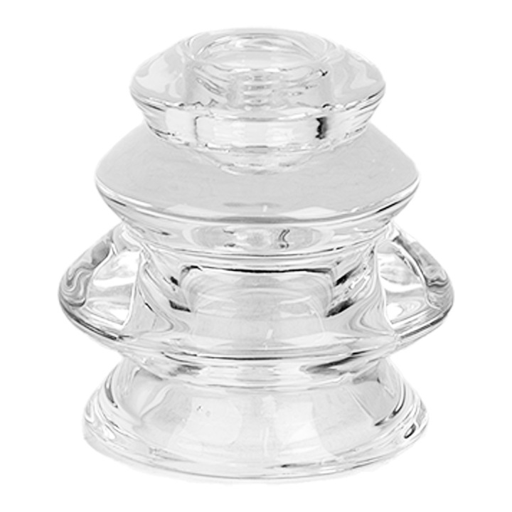 Üveg gyertyatartó 8x7 cm