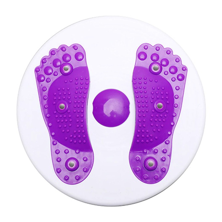 Aparat de exercitiu pentru talie Twister, relaxare cu opt magneti cu confort mai mare, subtire si tonifiere talia in timp ce te bucuri de reflexologia aeroba pivotanta la 360 de grade