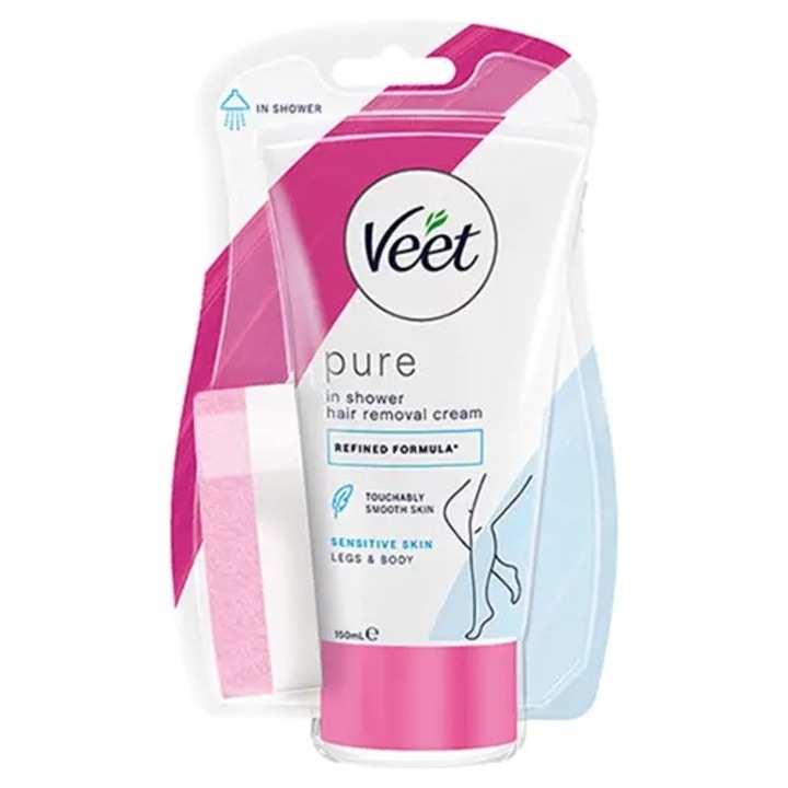 Veet crema depilatoare, pure, pentru piele sensibila, 150 ML