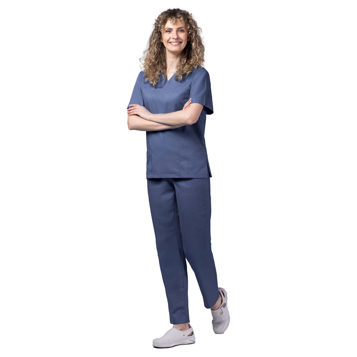 Дамски медицински костюм TAG ClassIQ, петролно сив, 4XL