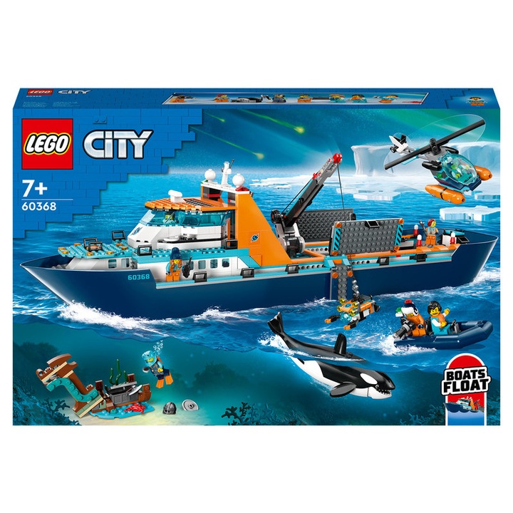 LEGO City - Sarkkutató hajó, 815 elem, 7+, 7 minifigura, Járművek, Akció és kaland