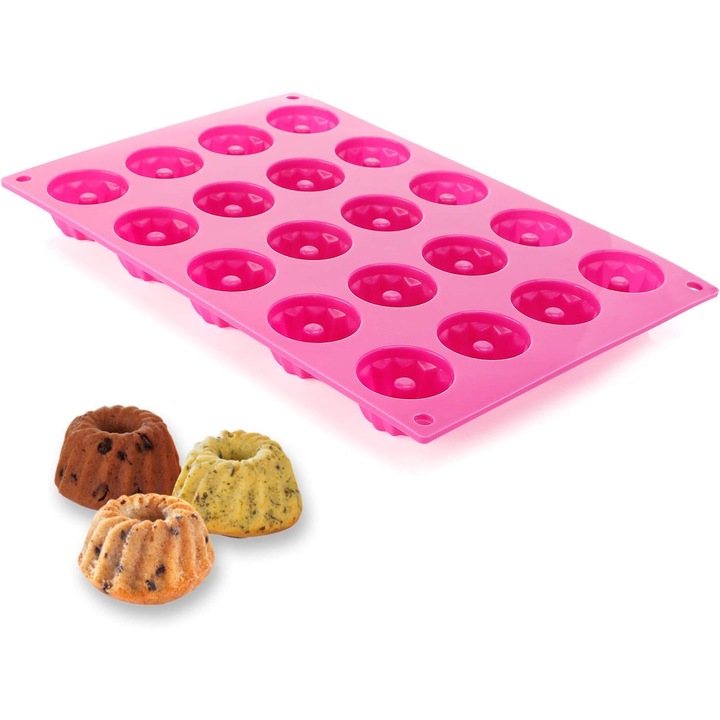 Forma prajituri Enforose, silicon, design antiaderent, rezistent la caldura pana la +240C