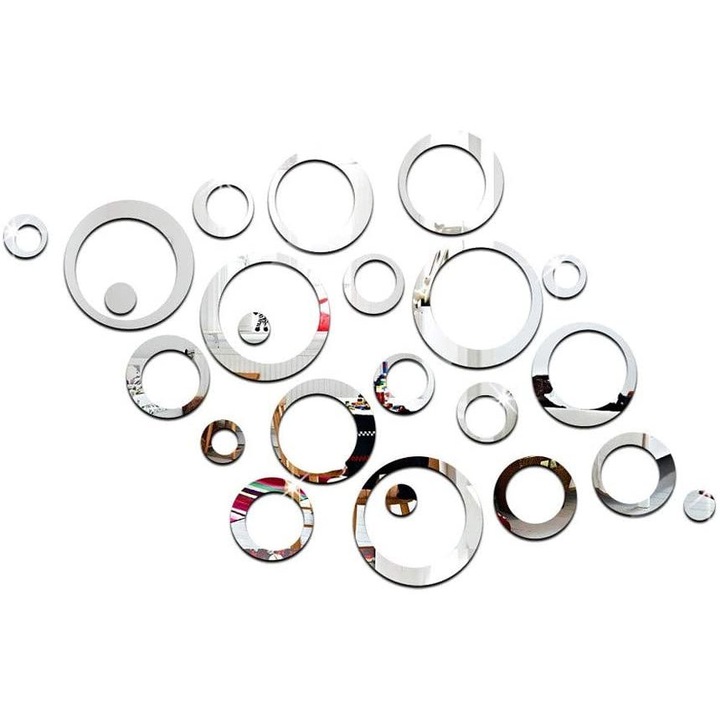 Autocolante oglinda acrilice, Enforose, design artistic, non-toxice, set