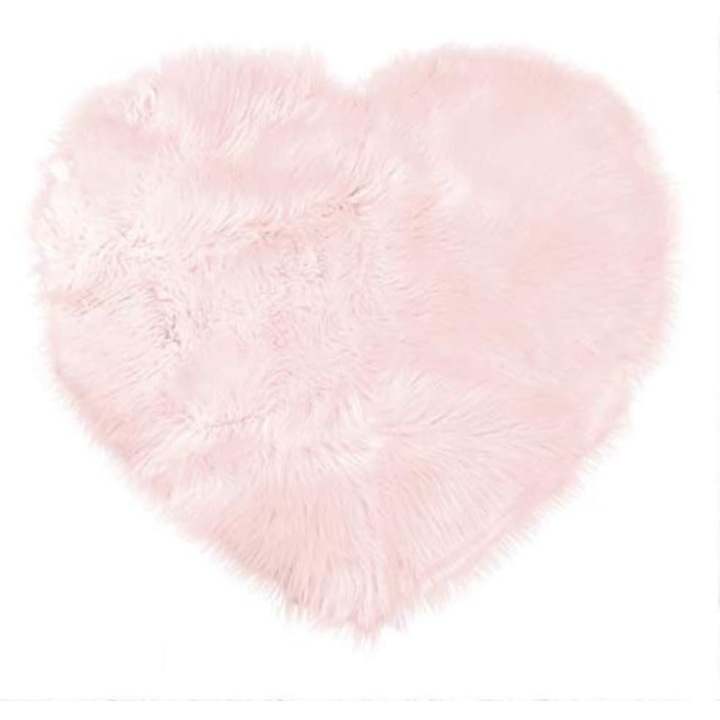 Covoare moale din piele de oaie de plus, covoare in forma de inima pentru dormitor, ingrijire usoara, spate anti-alunecare, cadouri dragute pentru fete, plus din blana de oaie artificiala