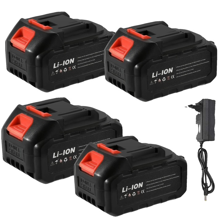 Akkumulátor 21V 6Ah, 4 darabos készlet, lítium-ion technológia, magas kompatibilitás