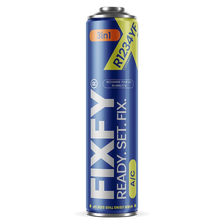 Légkondicionáló hűtőközeg R1234yf, Fixfy, 3 az 1-ben, doboz, öntöltő, 290g