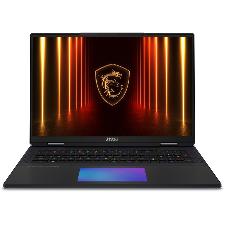 Лаптоп MSI Titan 18 HX AI A2XWJG с Intel Core Ultra 9 285HX (2.8/5.5GHz, 36M), 64 GB, 4 TB M.2 NVMe SSD, NVIDIA RTX 5090 24GB GDDR7 DLSS 4, Windows 11 Pro, Черен