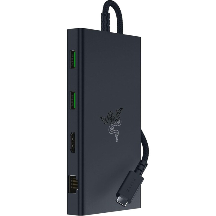 Dock Station, RAZER, USB A/C, PD 85W, 4K HDMI, Card SD