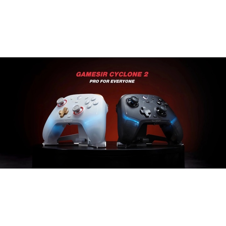 GameSir Cyclone 2 мултиплатформен контролер (Bluetooth/USB-C/безжичен) (PC/Switch/iOS/Android) Phantom White