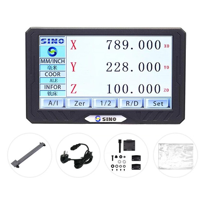 Sistem DRO SDS200S, Sino, 3 axe, rezolutie 0.005mm, protectie IP54, 50mm-1000mm, 110V/220V