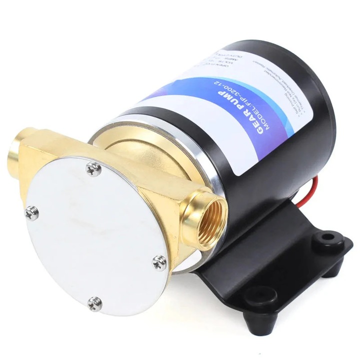 Помпа за прясна вода, 12V, 30L/min, самозасмукваща, за лодки и кемпери, компактна