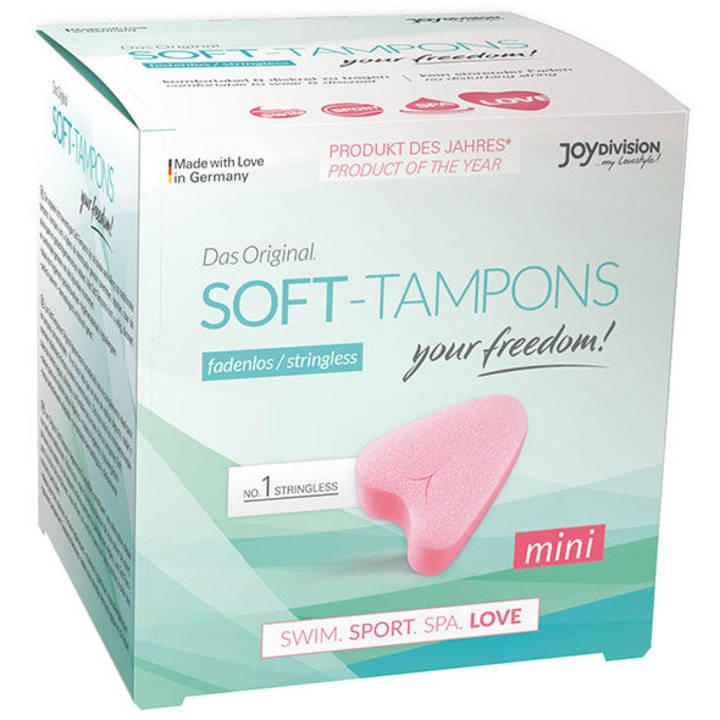 Plasturi, JOYDIVISION SOFT-TAMPONS, Original Soft-Tampons Mini, 3 UDS, multicolor, 2g