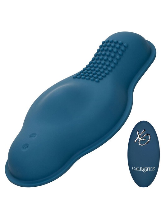 Вибратор с дистанционно управление, CalExotics, 12 функции за вибрация, водоустойчив силикон, 10 м, син