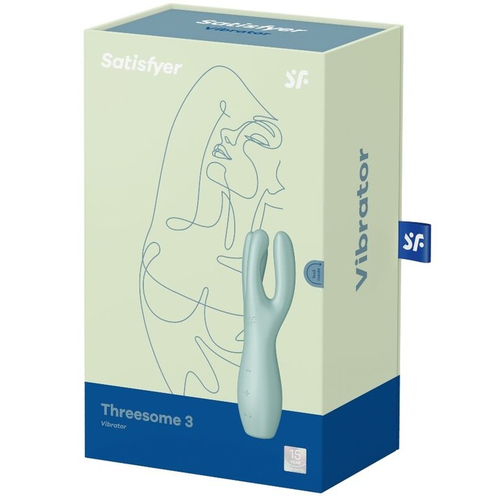 Satisfyer Threesome 3 - akkus csikló vibrátor (menta)