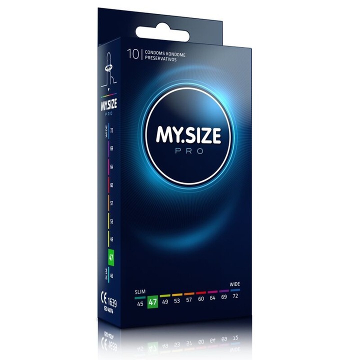 10 db-os óvszer készlet, MY SIZE, átlátszó, ultravékony