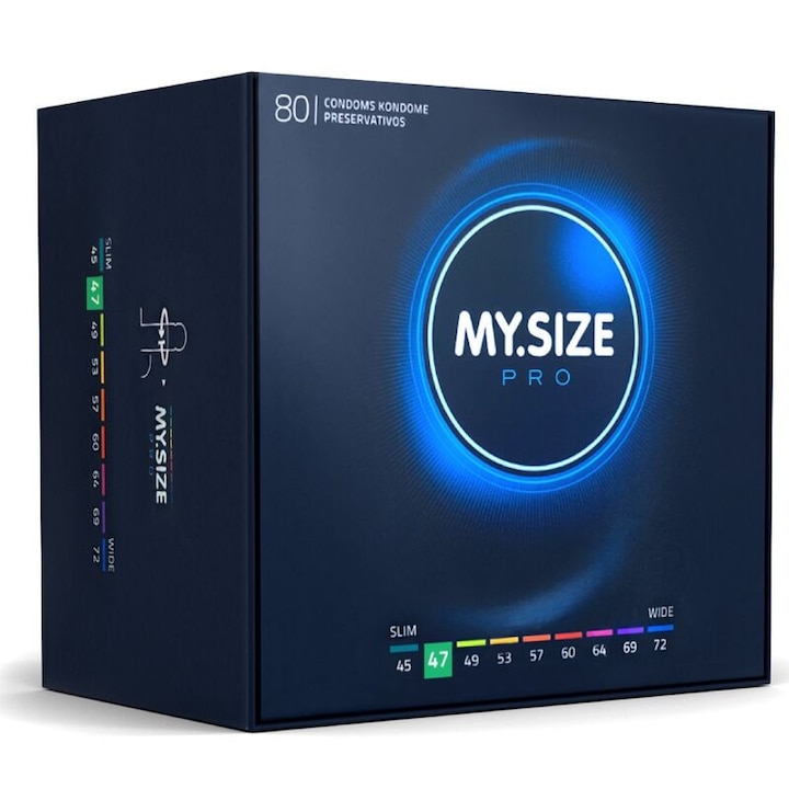 80 db-os óvszer készlet, MY SIZE PRO, ultraérzékeny, vegán