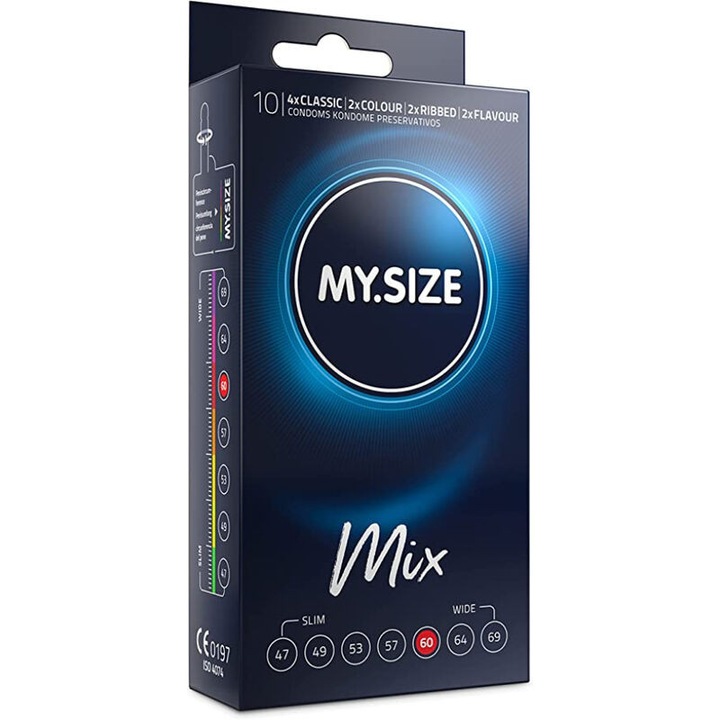 10 db-os óvszer készlet, MY SIZE PRO, latex