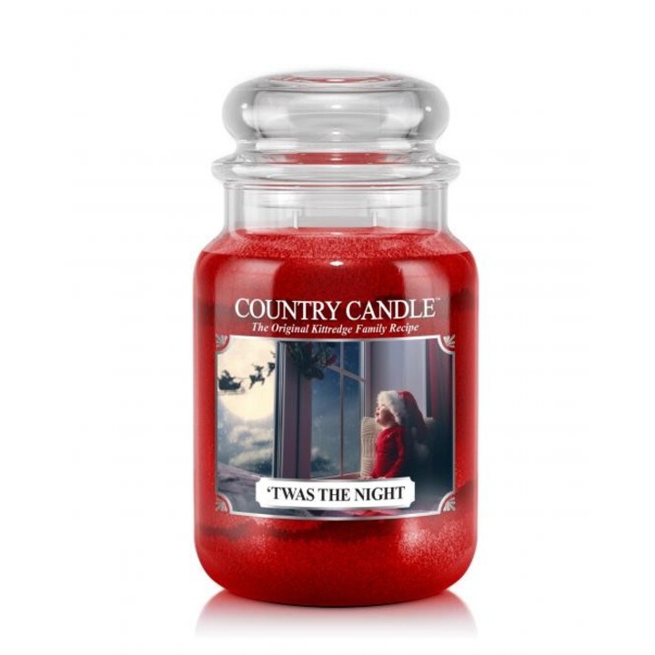 Голяма свещ Country Candle Twas The Night, плод, анасон, магнолия, многоцветна