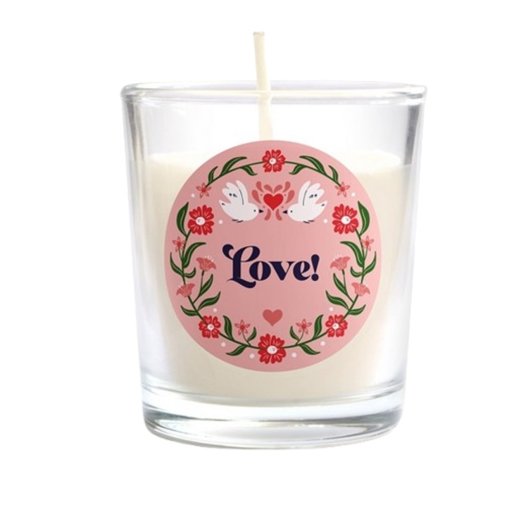 Соева свещ Flagolie Love, Жасмин и Кармел, 150 г