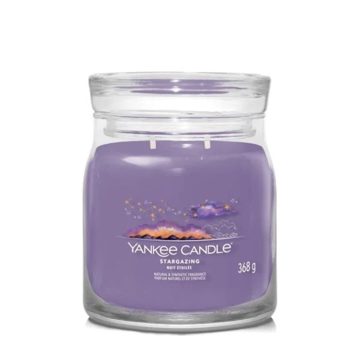 Средна свещ Yankee Candle Stargazing, аромат на лавандула и евкалипт, 1x1x10 см