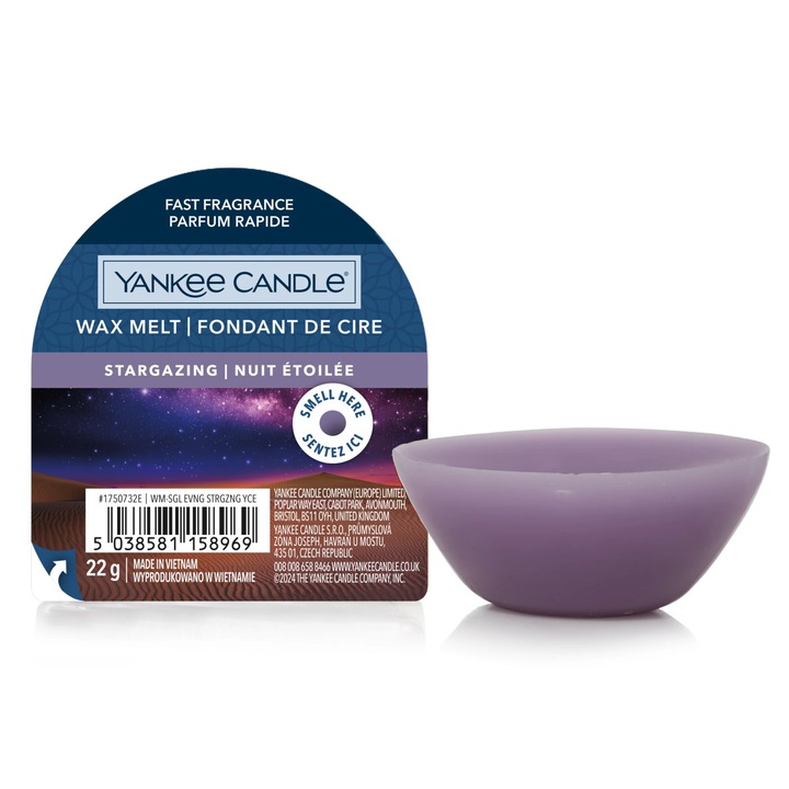 Свещ Yankee Candle Stargazing, аромат на лавандула и евкалипт, 220 г