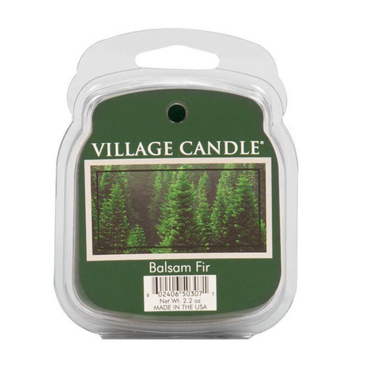 Ароматна свещ Village Candle Balsam Fir, зелена, 30x10 см
