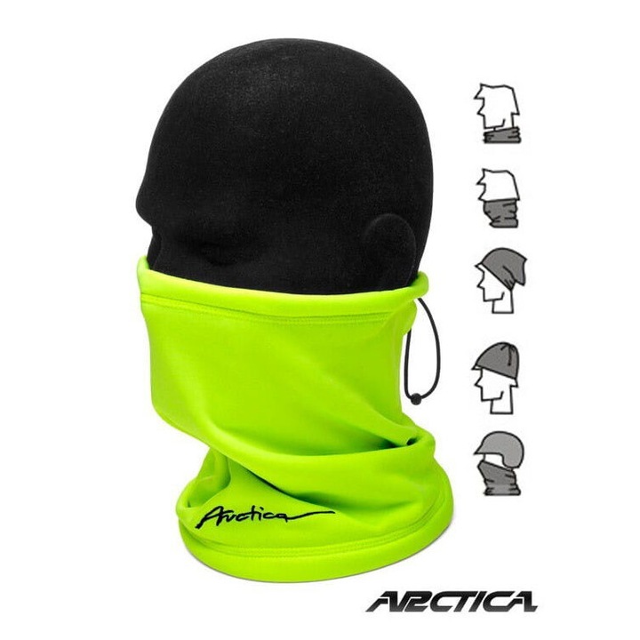 Incalzitoare pentru gat ARCTICA - Palarie - Esarfa - Balaclava Dry System, verde deschis