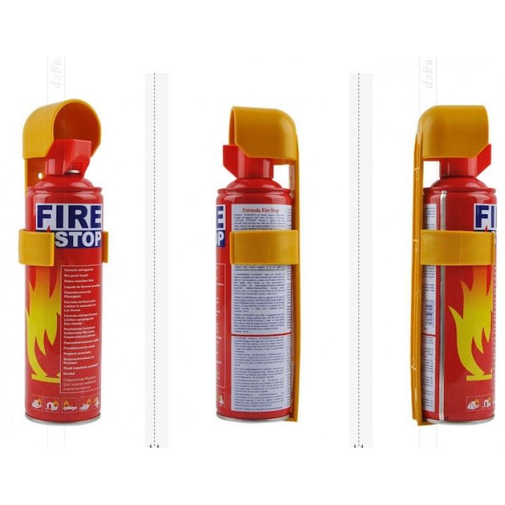 Пожарогасител спрей за кола 1000ML, одобрен от ЕС, валиден 5 ГОДИНИ с поддръжка