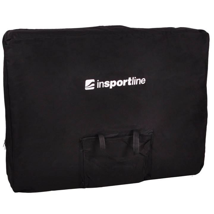 Geanta de transport masa de masaj, inSPORTline, Nailon, 96x70x16 cm, 1 kg, Negru