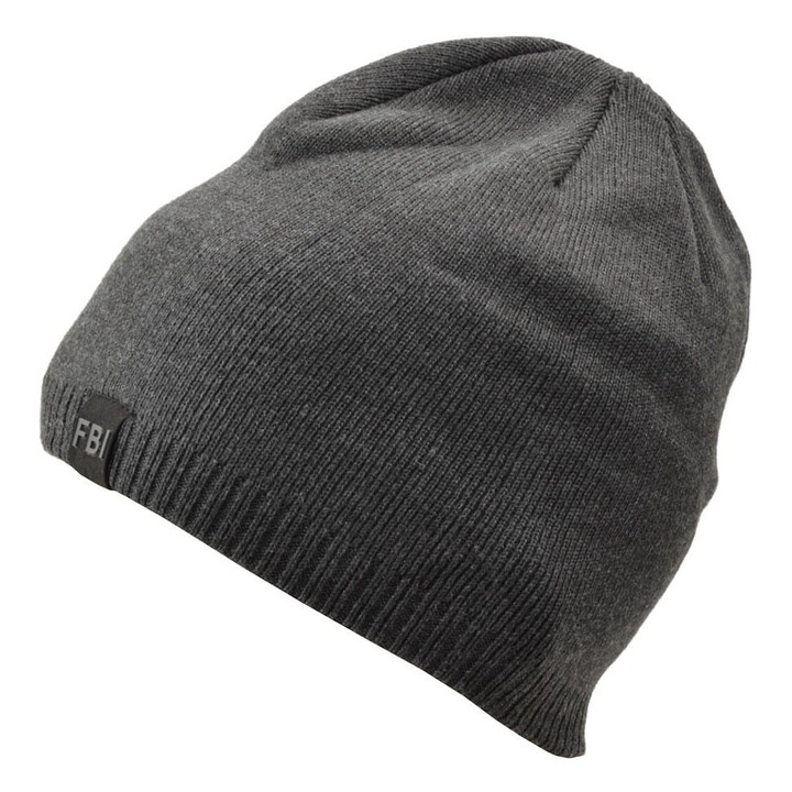 Caciula Barbati Stylion FBI ST-508C, Calduroasa, Confortabila, Captusita Polar, Tricotata Acrilic Premium, Culoare Grafit, Marime L/XL, Design Modern Urban, Accesoriu Iarna Esential, Rezistenta la Frig