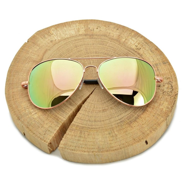 Ochelari de soare aviator, unisex, 14.5x5.3cm