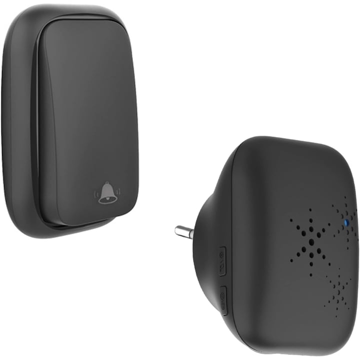 Sonerie de usa personalizabila pentru casa si birou, transmitatoare rezistente la apa si raza ultra lunga, instalare usoara si notificari cu blit LED