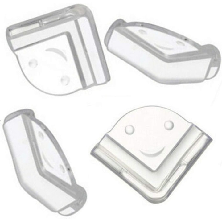 Протектор за ръбове за мебели Enforose, комплект от 4 прозрачни части, компактен, издръжлив, за безопасността на децата