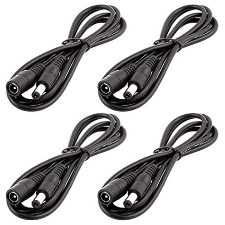 Захранващ кабел, Enforose, Черен, 4 бр