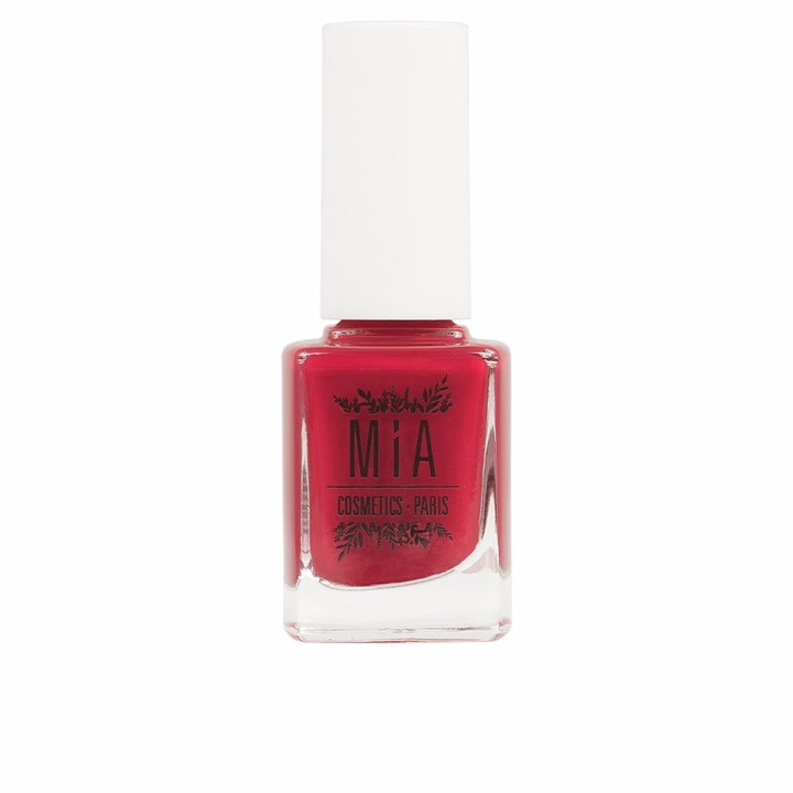 Lac de unghii Mia Cosmetics Paris Bio-Sourced, pe baza de ingrediente naturale, Rosu Red Zircon