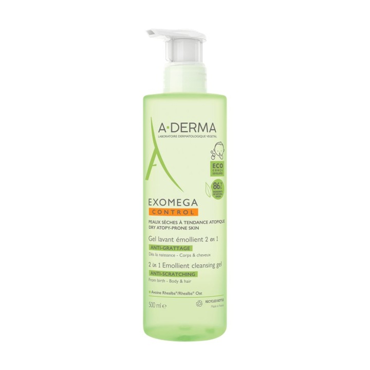 Gel emolient 2in1 A-Derma EXOMEGA CONTROL 500 ml