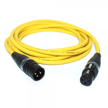 Cablu Microfon XLR-XLR 1m Sommer Cable Hicon galben Cablu Microfon XLR-XLR 1m Sommer Cable Hicon galben