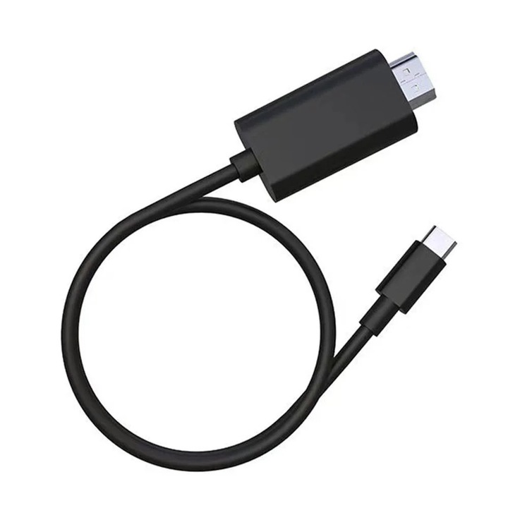 YANYXR Type-C - HDMI kábel, 4K, fekete, 2m, 42.5x23.9mm