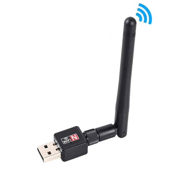YANYXR USB 2.0 WiFi adapter, fekete, 15x37mm 10x106mm