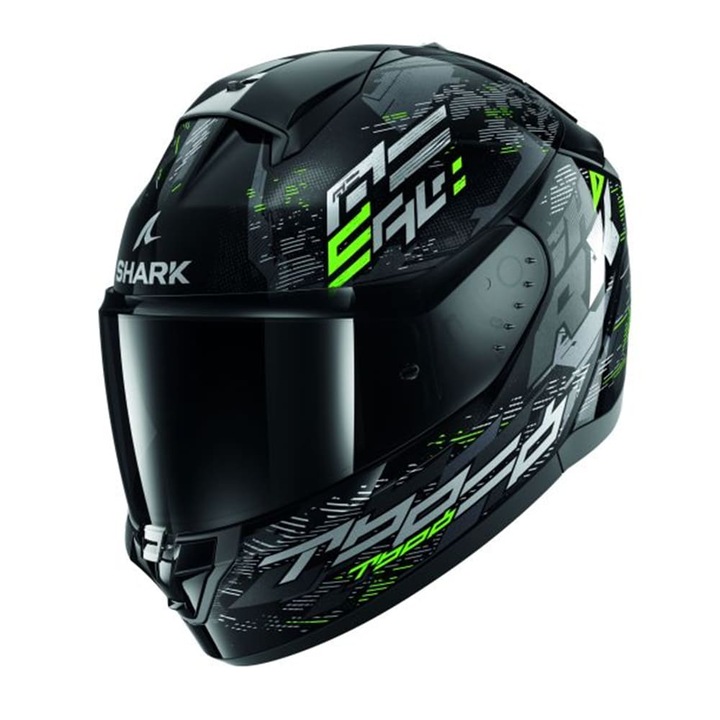 Casca integrala Shark Ridill 2 Molokai negru/gri/verde marime L