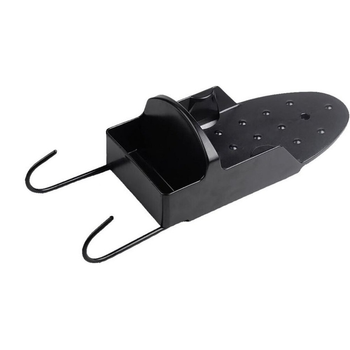 Vasalódeszka fali tartó, Fém/ABS, Fekete