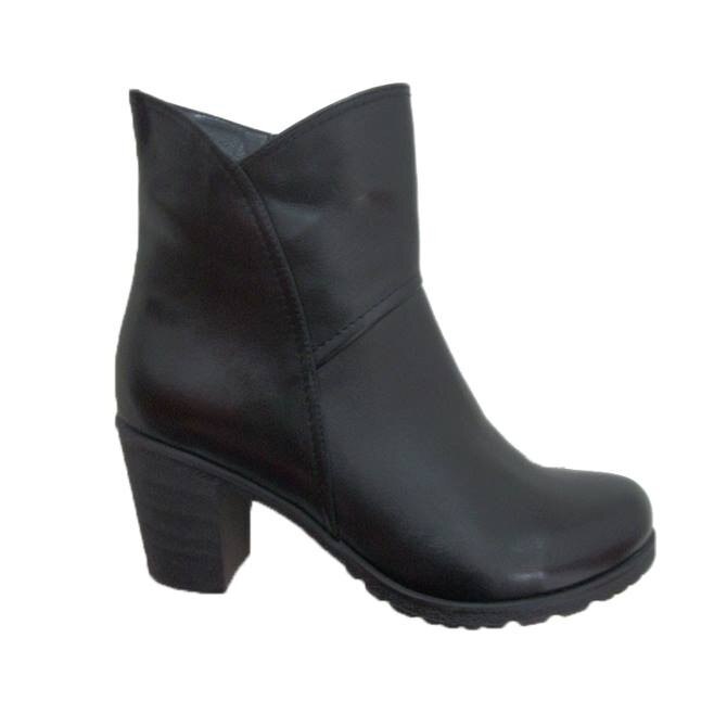 Botine cu toc gros,D&J Exclusive, Negru