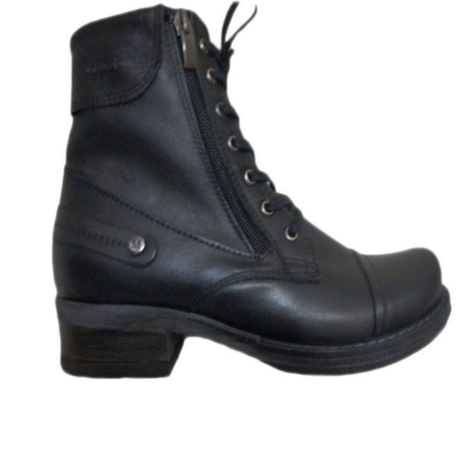 Ghete cu siret si fermuar,D&J Exclusive, Negru
