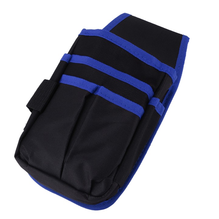 Centura pentru scule HERUSI Oxford 600D rezistenta, cu buzunare multiple, neagra, 30x20cm