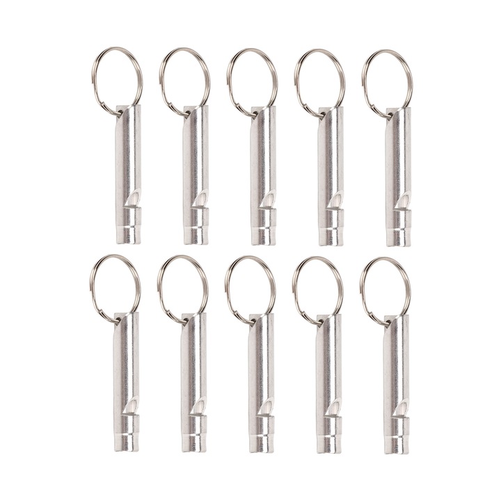 Set 10 semnale de urgenta din aliaj de aluminiu, sunet puternic, pentru camping si antrenament caini