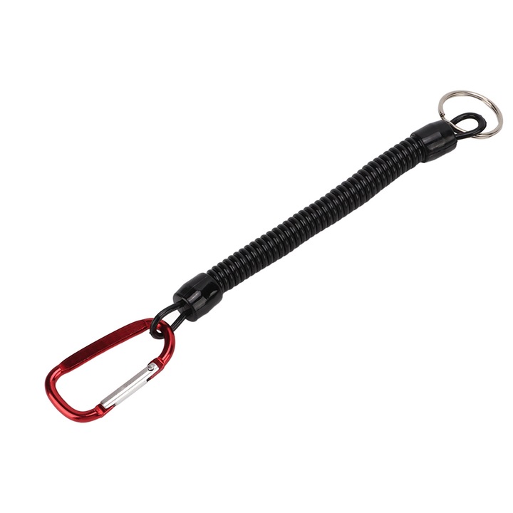 Sfoara elastica retractabila pentru pescuit, unelte de siguranta, material durabil, 1,5m, multicolor